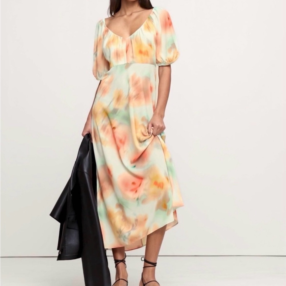 Banana Republic Crepe V-Neck Maxi Dress